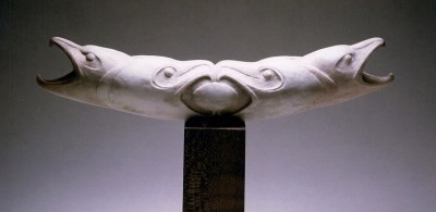 'Four Hooked Beaked Birds' (carved caribou antler) by Maureen Morris