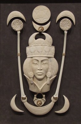 'Queen of the Cosmos' (carved antler assemblage) by Maureen Morris