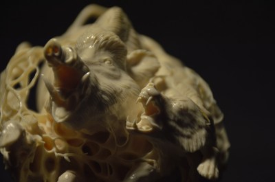 Boar and Wolf (mammoth tusk) by Dmitry Gorodetsky