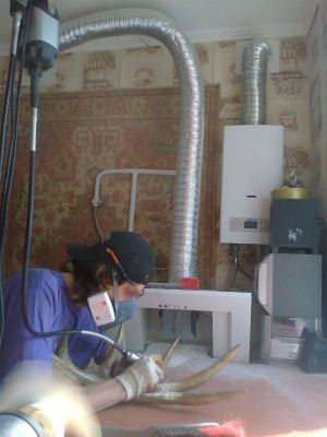 Dmitry Gorodetsky in his workshop.